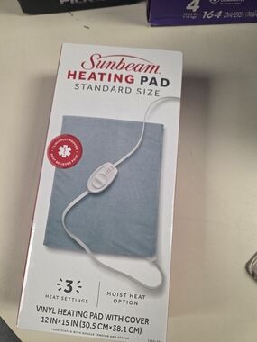 Sunbeam Light Blue Vinyl Heating Pad with Controller